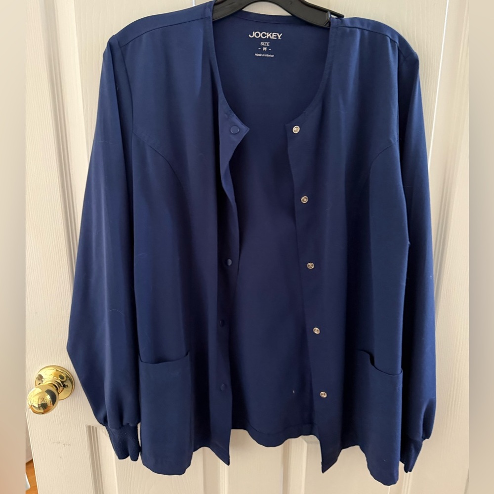 Jockey Women's Navy Scrub Jacket M